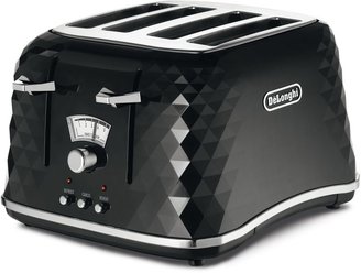 De'Longhi Delonghi Brillante Black 4-Slice Toaster CTJ4003.B