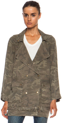Current/Elliott The Infantry Rayon Jacket in Army Camo