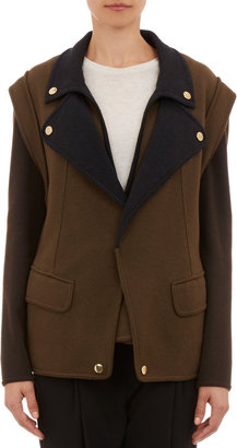 Givenchy Colorblock Moto-Style Knit Jacket