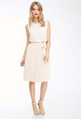 Forever 21 Contemporary Pleated Chiffon Dress