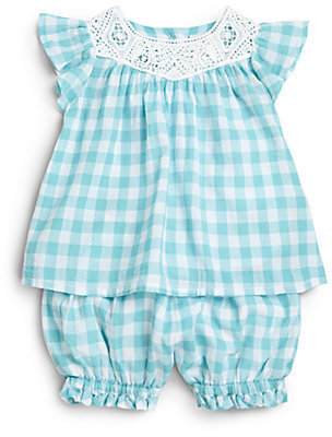 Ralph Lauren Infant's Two-Piece Gingham Top & Bloomers Set/3-12 mo.