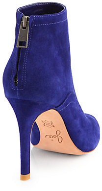 Joie Edison Suede Open-Toe Ankle Boots