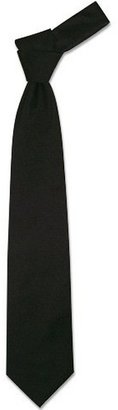 Forzieri Solid Black Extra-Long Tie