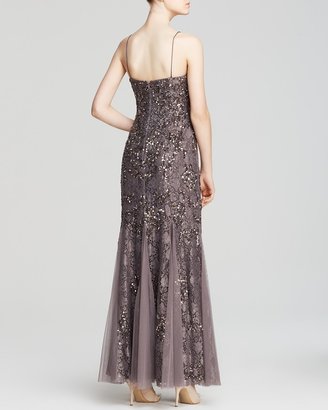 Aidan Mattox Gown - Strapless Sequin Lace Godet