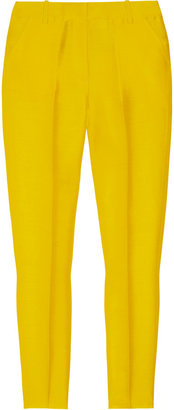 J.Crew Cropped silk-blend organza straight-leg pants