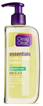 Clean & Clear Foaming Facial Cleanser, Sensitive Skin, 8 Ounces