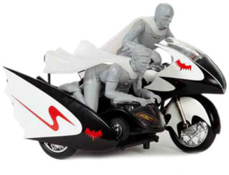 Hot Wheels Elite DC Comics Batman 1966 Batcycle With Figures 1:12 Scale Set
