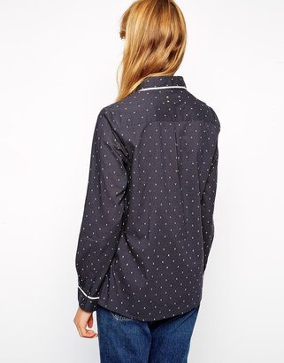 Chinti and Parker Piped Shirt With Stag Print
