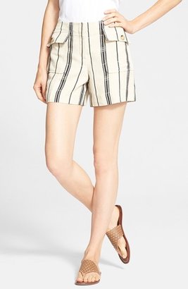 Tory Burch 'Edna' Stripe Silk Blend Shorts