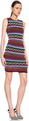 DSquared 1090 DSQUARED Textured Knit Dress in Stripes