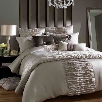 Kylie Minogue at home Taupe 'Giana-truffle' bed linen
