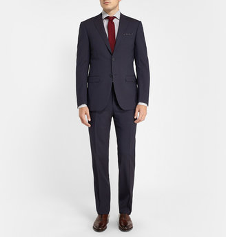 Canali Navy Slim-Fit Wool Travel Suit
