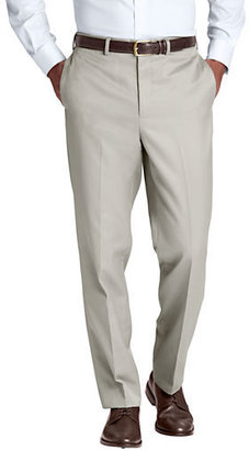 Lands' End Men's Regular Pre-hemmed Plain Front Tailored Fit No Iron Twill Pants