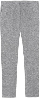 Theory Navy and white woven cotton trousers