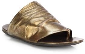Marsèll Metallic Leather Flat Sandals