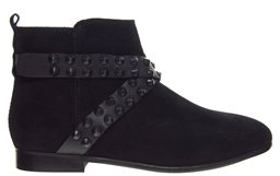 MANGO Lana Studded Black Ankle Boots - black