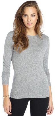 Hayden heather grey cashmere crewneck sweater