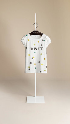 Burberry Dotted Graphic Cotton Top