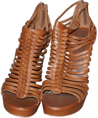 McQ Brown Leather Sandals