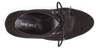 Nine West 'Nicolette' Cutout Suede Lace-Up Bootie (Women)