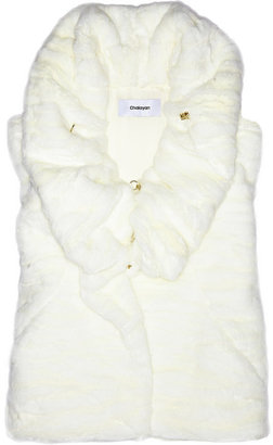 Chalayan Gathered faux fur vest