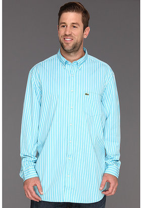 Lacoste Big" L/S Button Down Poplin Bold Stripe Woven Shirt