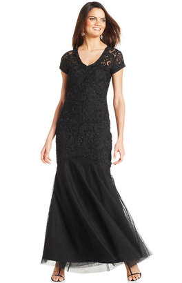 JS Collections Sequin Embroidered Mermaid Gown