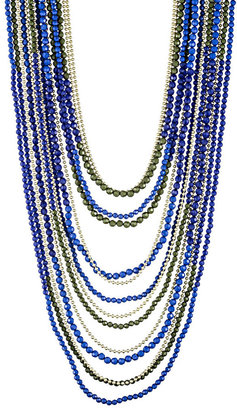 Danielle Stevens Jewelry Multi Strand Necklace in Blue