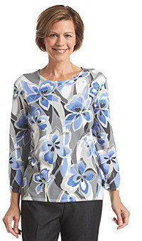 Alfred Dunner Lake Como Floral Sweater