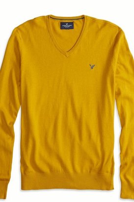 American Eagle Outfitters Honeycomb Factory V-Neck Sweater, Mens XL