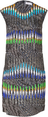 Peter Pilotto Ochre-Multi Sequin Graphic Print Dress