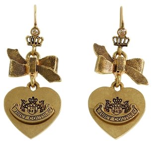 Juicy Couture Heart & Bow Drop Earrings