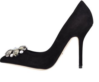 Dolce & Gabbana Suede Swarovski Court Shoe