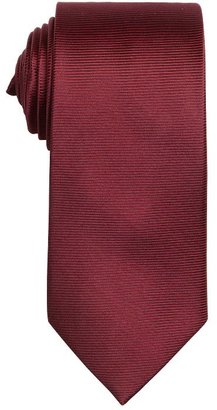 Saint Laurent red horizontal striped silk tie