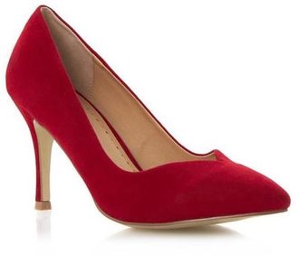 Roberto Vianni Ladies ATICUS - RED Sweetheart Mid Heel Pointed Toe Court Shoe