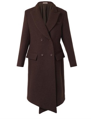 Christopher Kane Diagonal cross-front wool coat