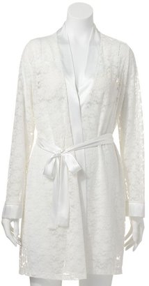 Apt. 9 bridal lace wrap robe - women's