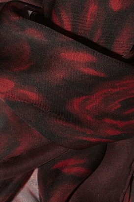 Valentino Printed silk-chiffon scarf
