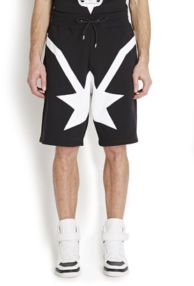 Givenchy Black printed cotton jersey shorts