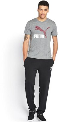 Puma Mens Cuffed Fleece Pants - Black