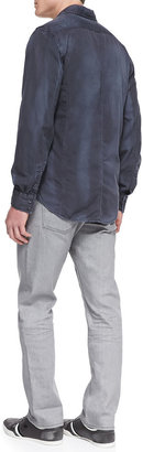 John Varvatos Long-Sleeve Utility Shirt, Plum