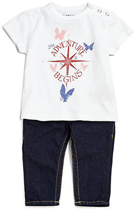 True Religion Infant's Two-Piece "Adventure Begins" Tee & Jeans Gift Set