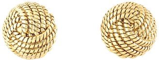 Brooks Brothers Textured Knot Button Earrings