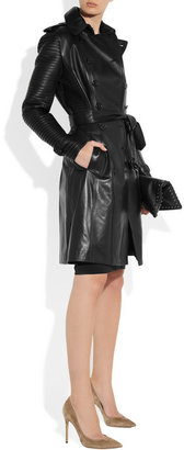 Burberry Ribbed leather trench coat