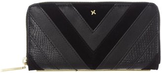 Fiorelli Serena black panel zip around purse