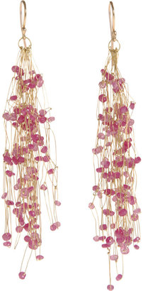 Nina Bukvic Pink Sapphire Chandelier Earrings