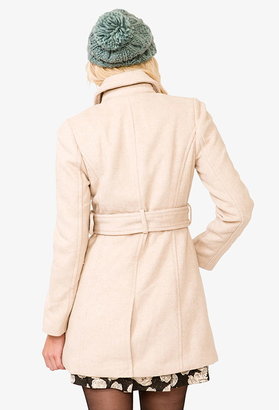Forever 21 Contemporary Belted Double-Breasted Coat