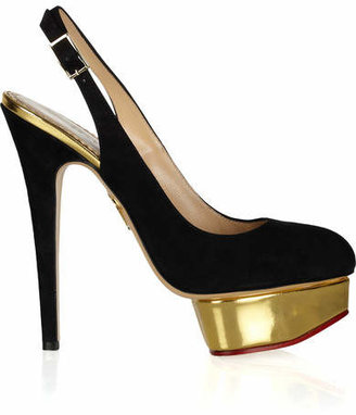 Charlotte Olympia The Dolly Suede Pumps - Black
