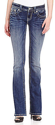Miss Me Flap-Pocket Bootcut Jeans