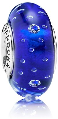 Pandora Royal blue fizzle murano charm
